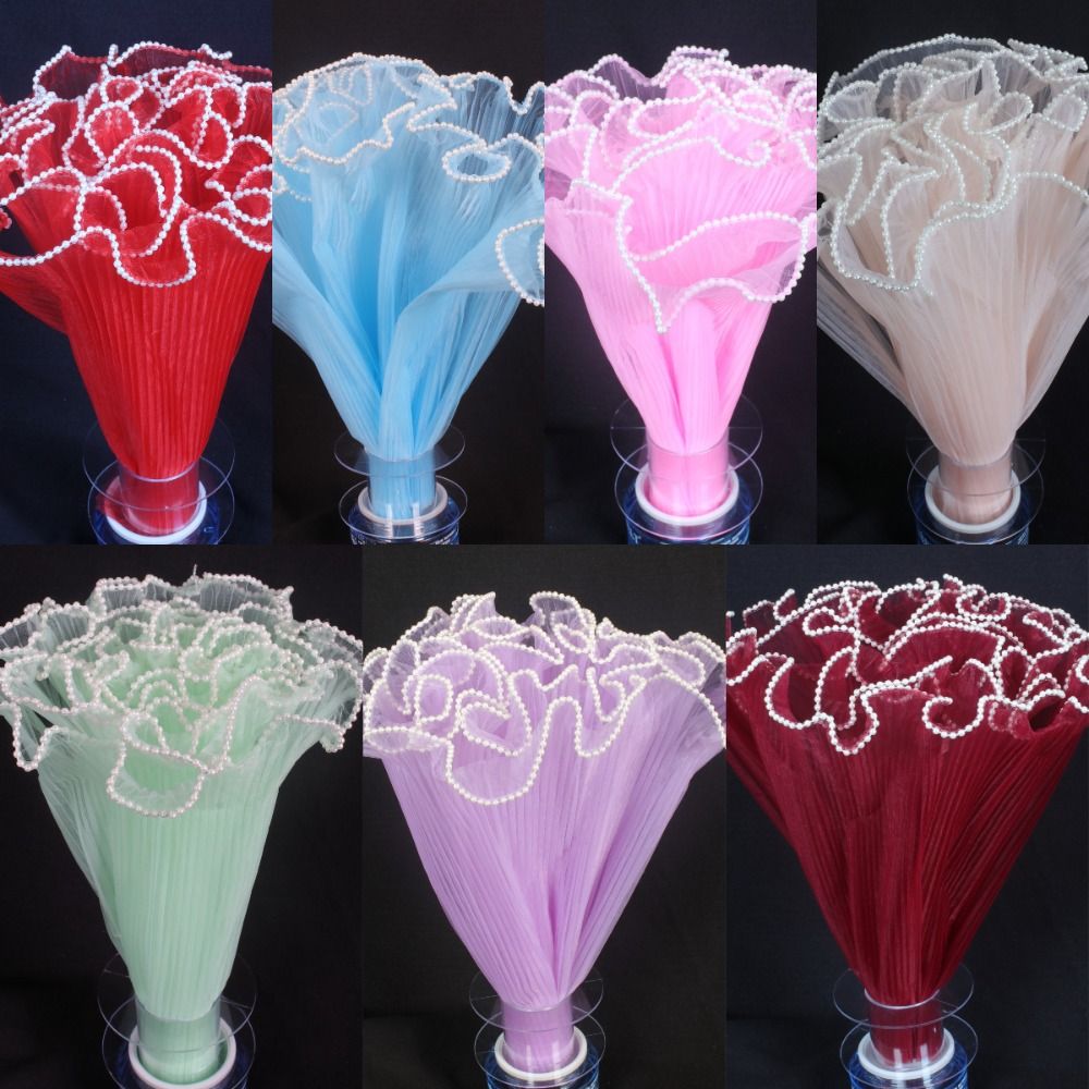 Florist Supply House - 28cmx4Yards Bloemboeket Inpakmateriaal Parel Golf Garen