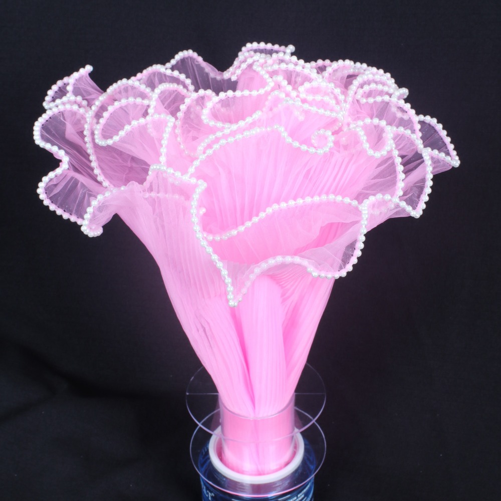 Florist Supply House - 28cmx4Yards Bloemboeket Inpakmateriaal Kant Mesh Parel