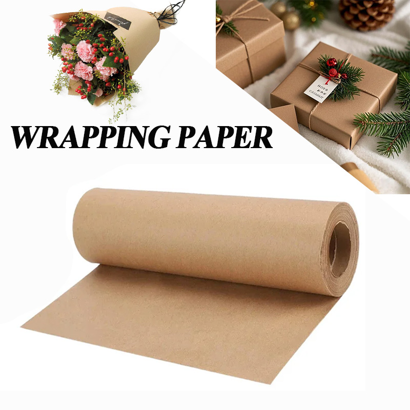 Flower Wrap Kraft - YITAPE 30cm*5M Bruine Kraftpapierrol voor Cadeauverpakking,