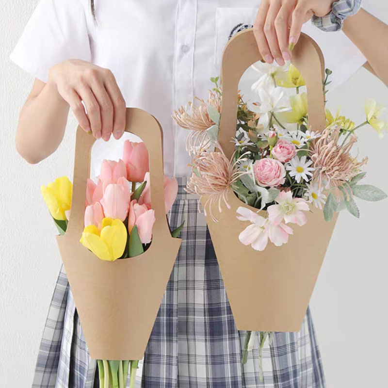 Florist Supply House - 10 stuks kraftpapier bloemen cadeauzakjes met