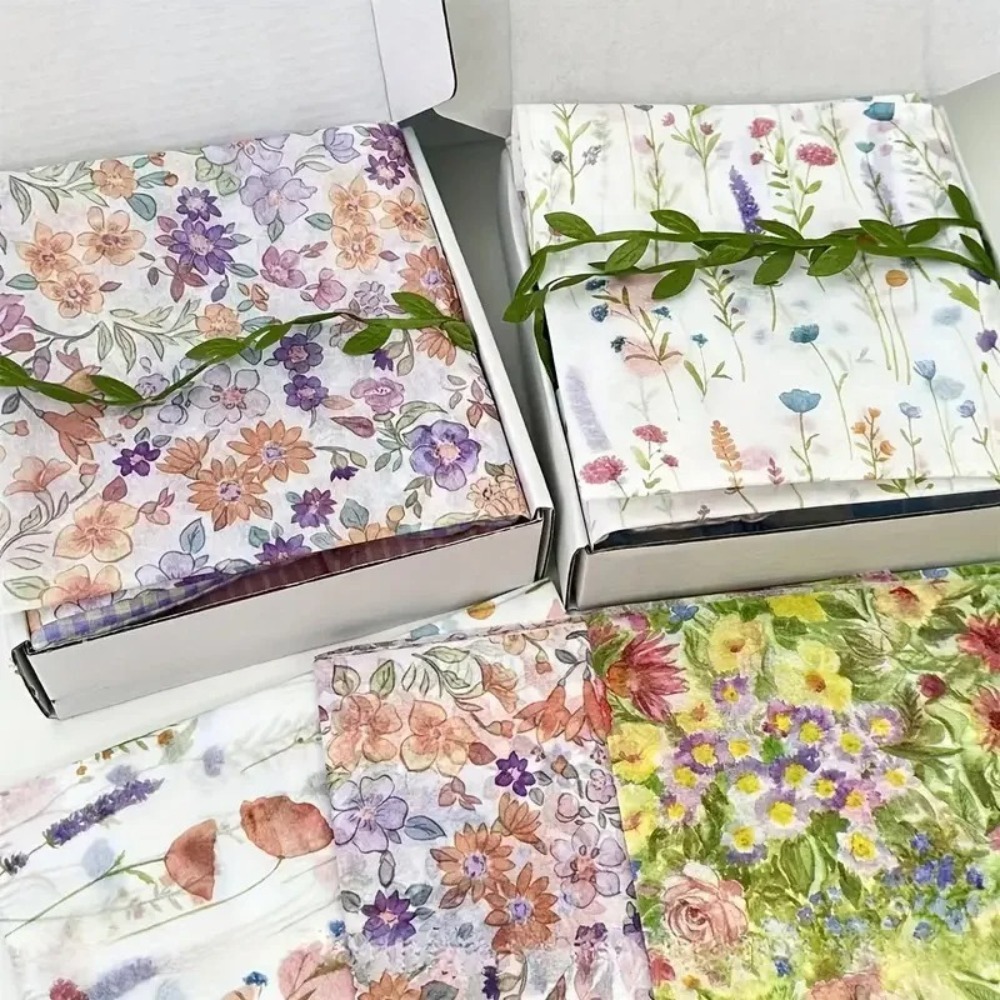 10 STKS Handgewreven Strik Syd - Flower Wrap Kraft recensie en prijs