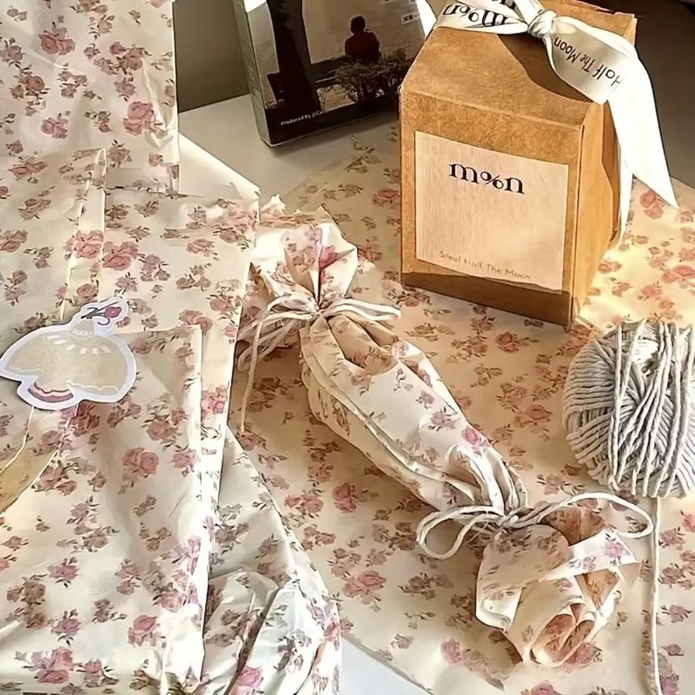 10 STKS Handgewreven Strik Syd - Flower Wrap Kraft recensie en prijs