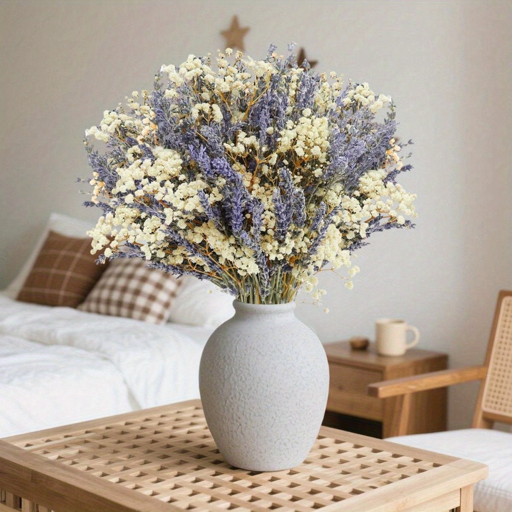 Gedroogde bloemenboeket met la - Baby Breath Dried recensie en prijs