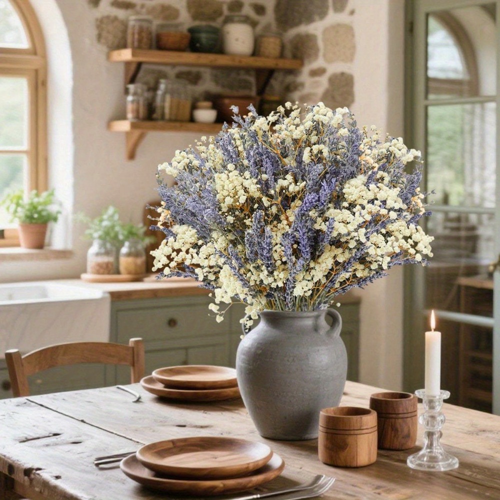 Gedroogde bloemenboeket met la - Baby Breath Dried recensie en prijs